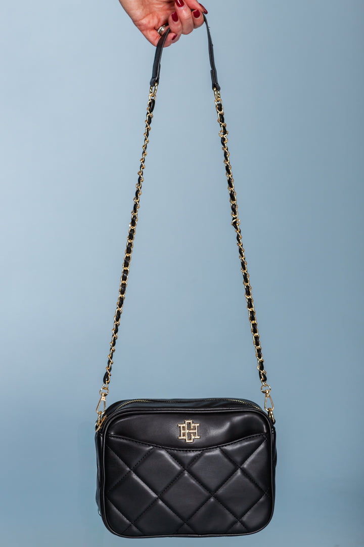 Caroline Hill | Fiona Crossbody - Black Quilted LD