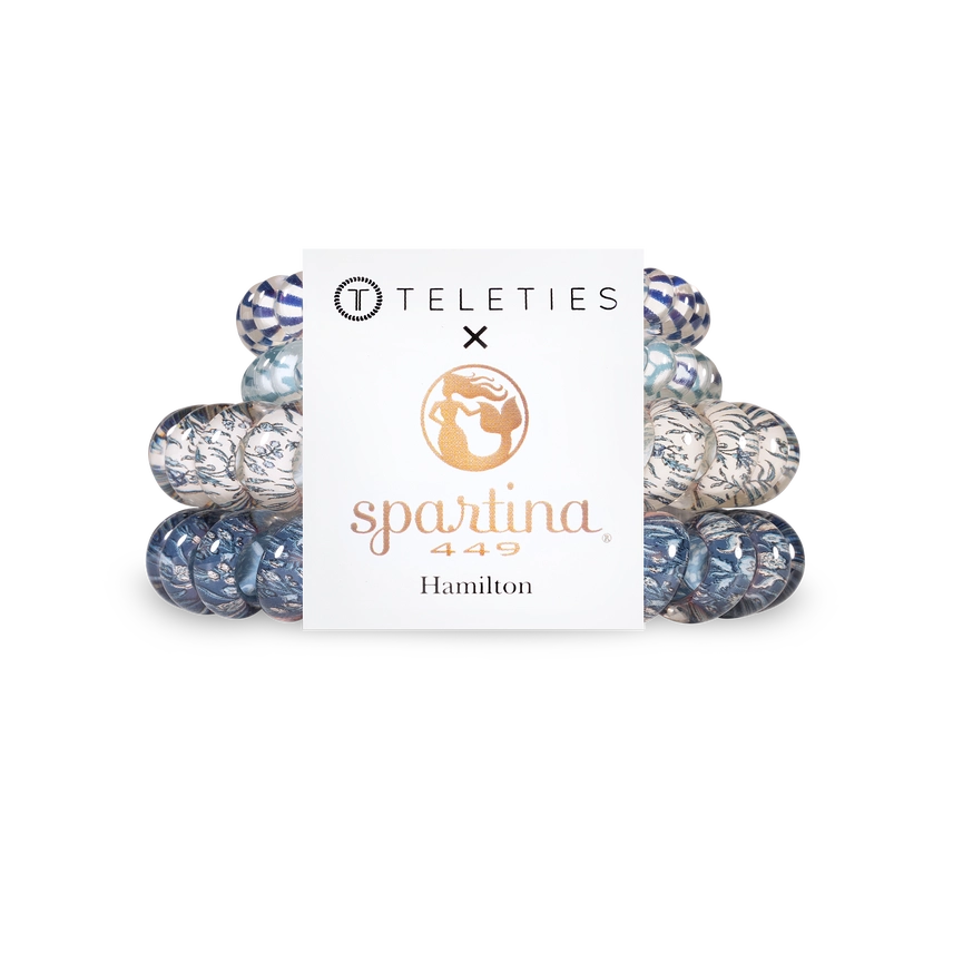 Teleties x Spartina | Hamilton - Large Spiral Hair Ties