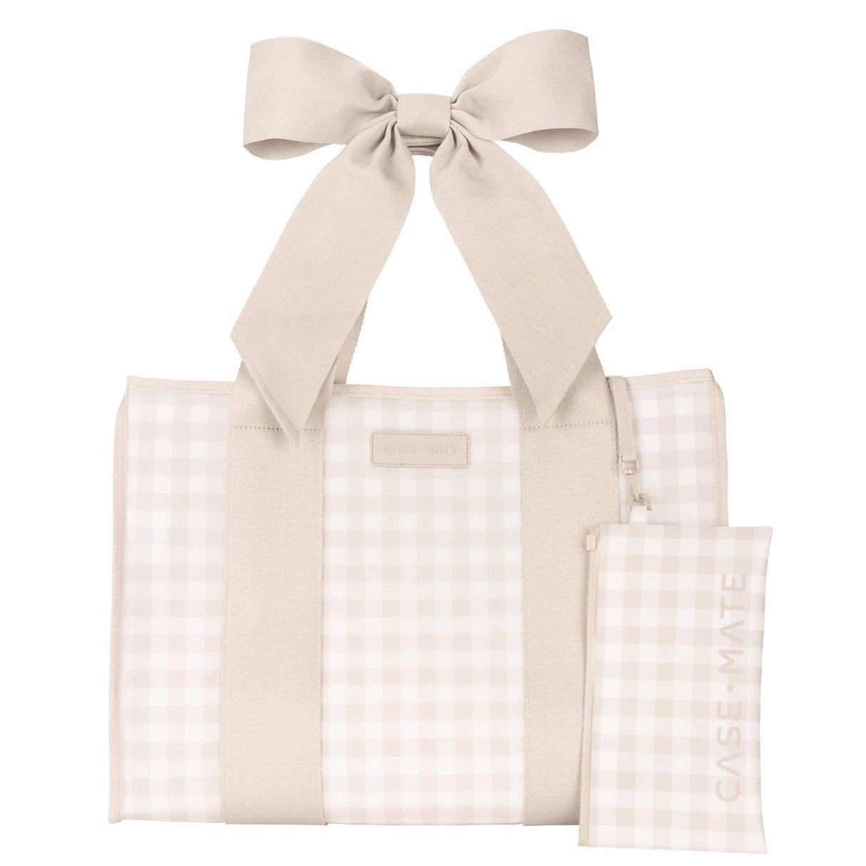 Case-Mate | Latte Gingham Bow Jelly Tote Bag