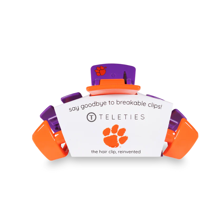 Teleties | Clemson University Medium Hair Clip