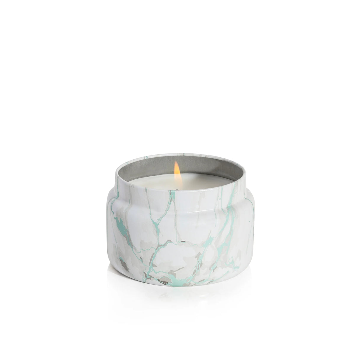 Capri Blue | Coconut Santal Modern Marble Printed Travel Tin Candle, 8.5oz