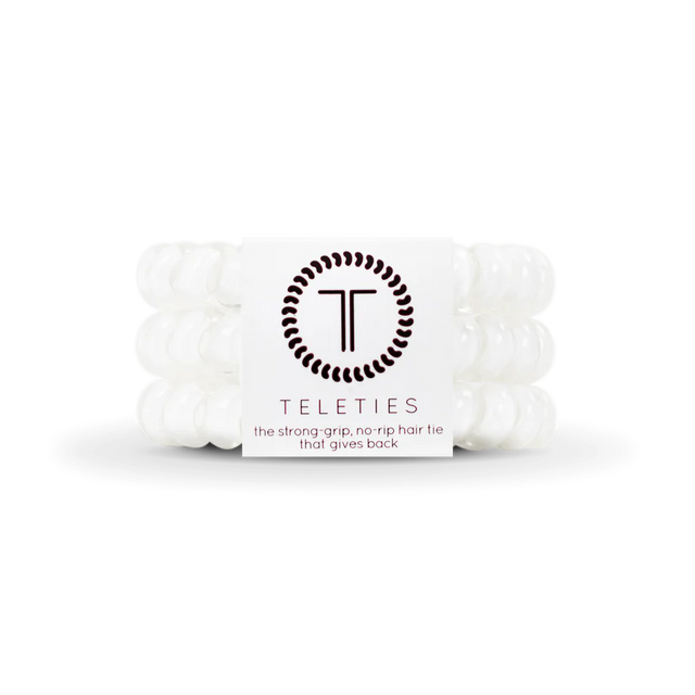 Teleties | Coconut White Large Spiral Hair Ties