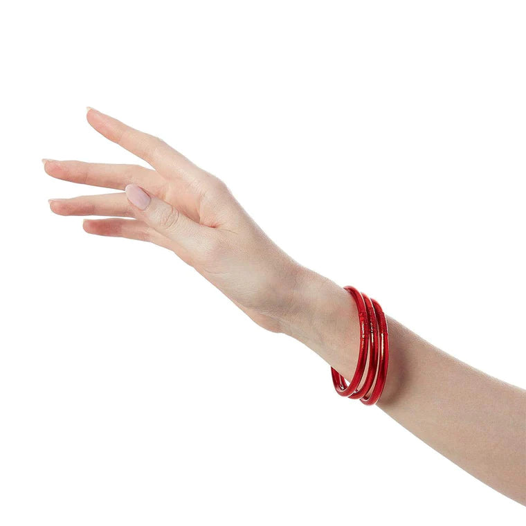 BuDhaGirl | Crimson All Weather Bangles® (AWB®) - Serenity Prayer