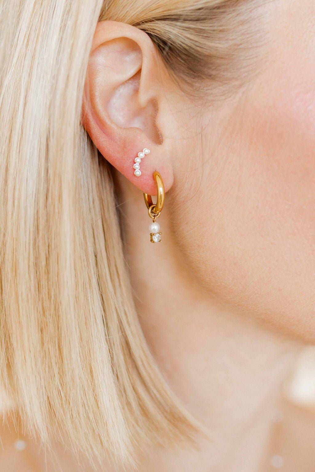 LINNY CO | Huggie Charm Earrings - Jo Gold