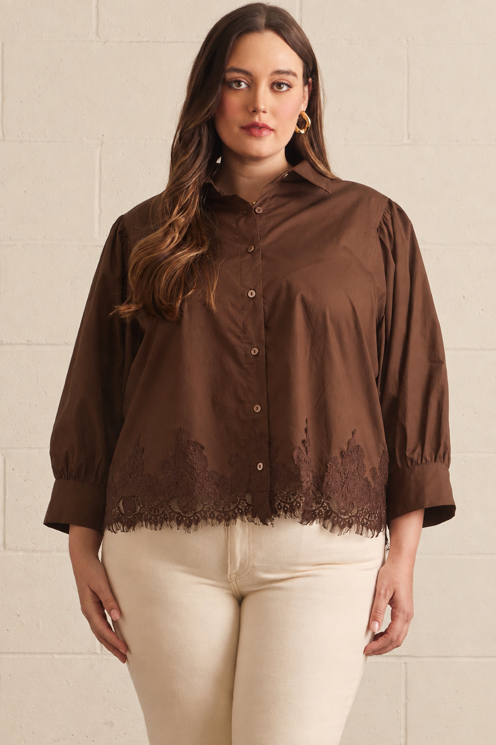 The Emmeline Lace Hem Blouse