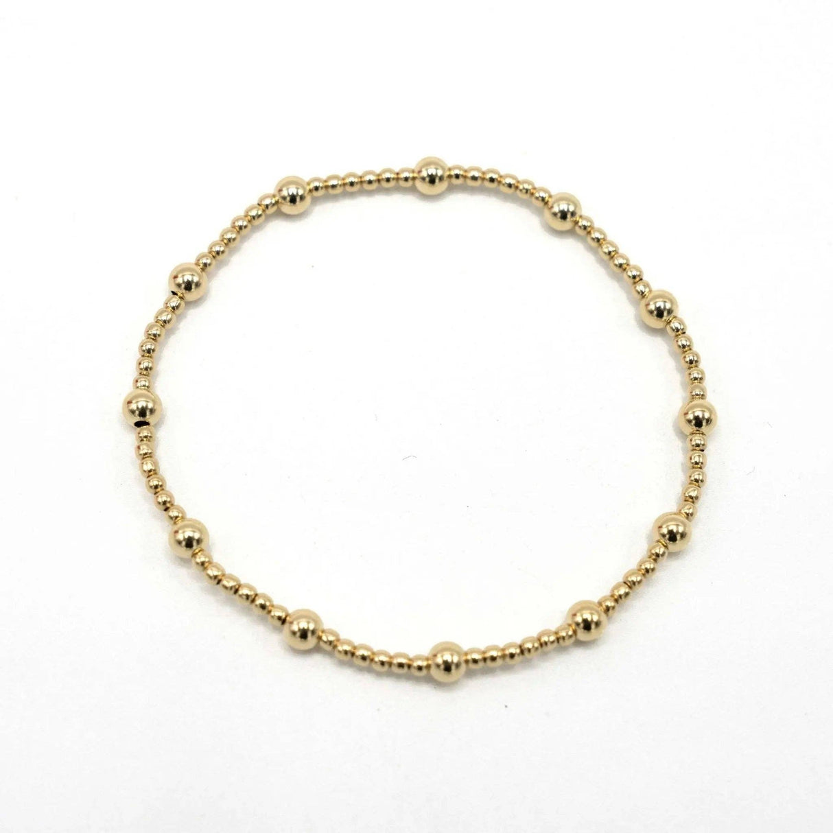 Erin Gray | Malibu 2x4 14k Gold Filled Beaded Bracelet - 2mm