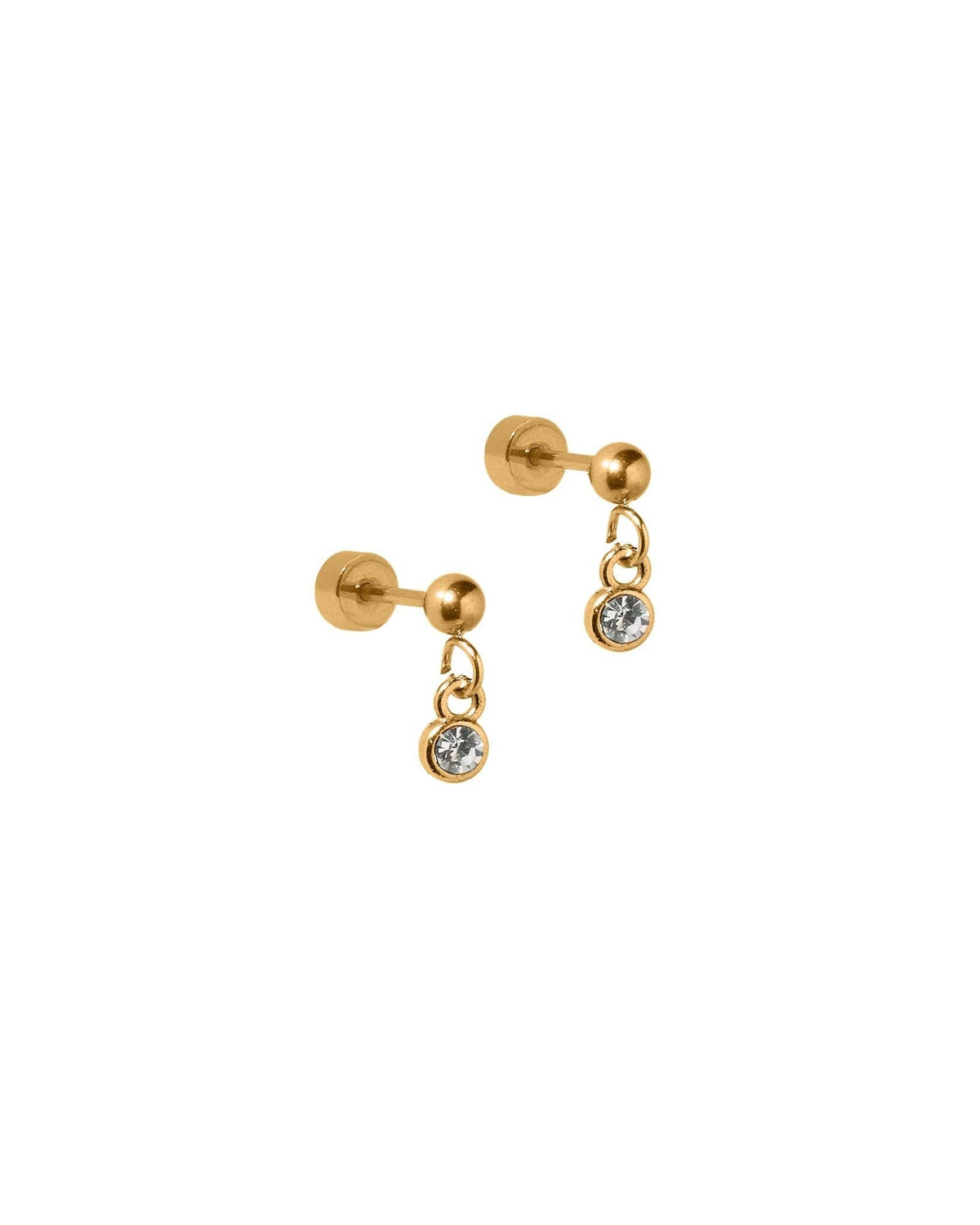 LINNY CO | Screwback Stud Earrings - Millie Sparkle CZ Gold