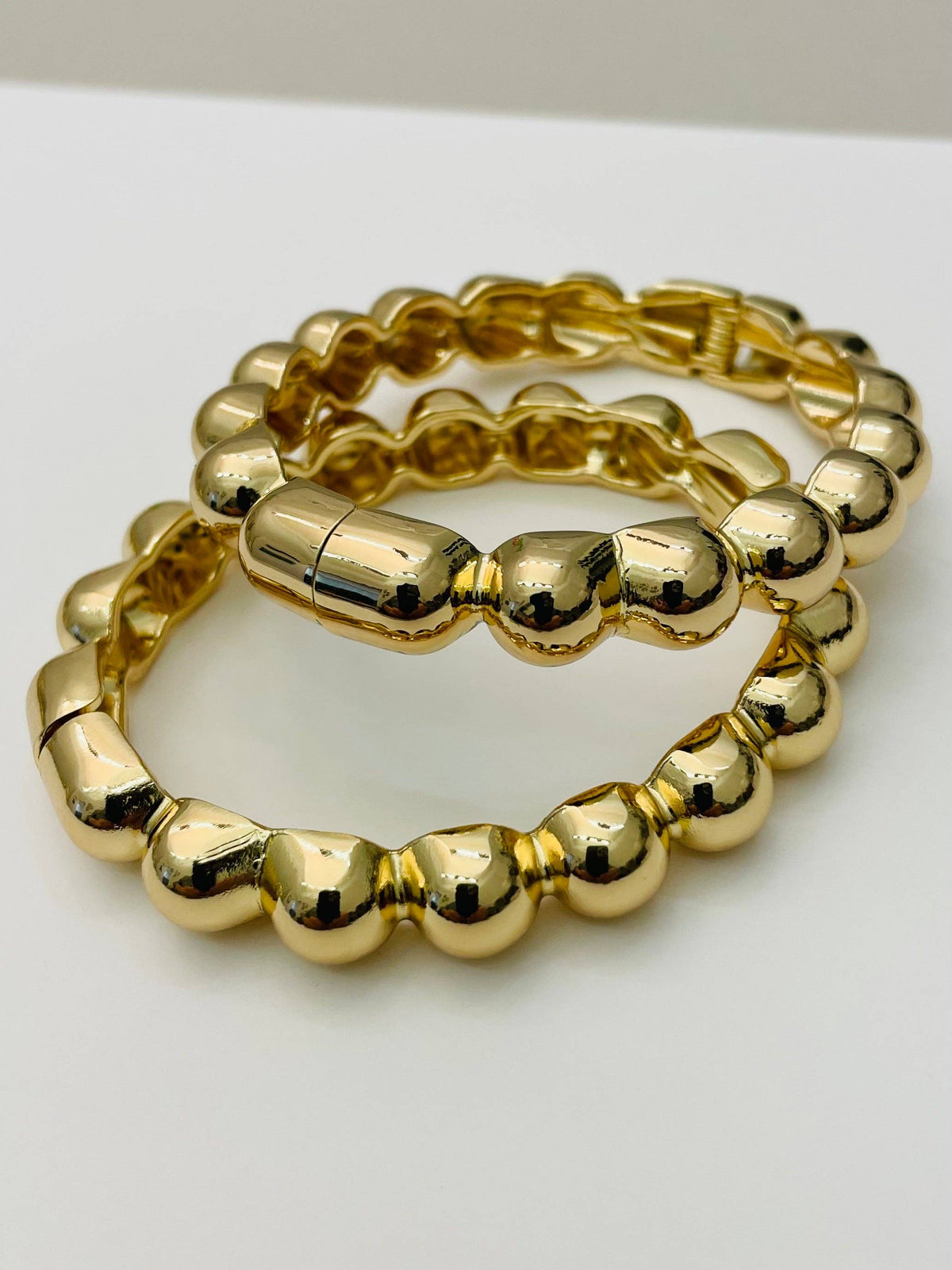Two Forty Two | CHIC | Bubble Hinged Bracelet - Gold