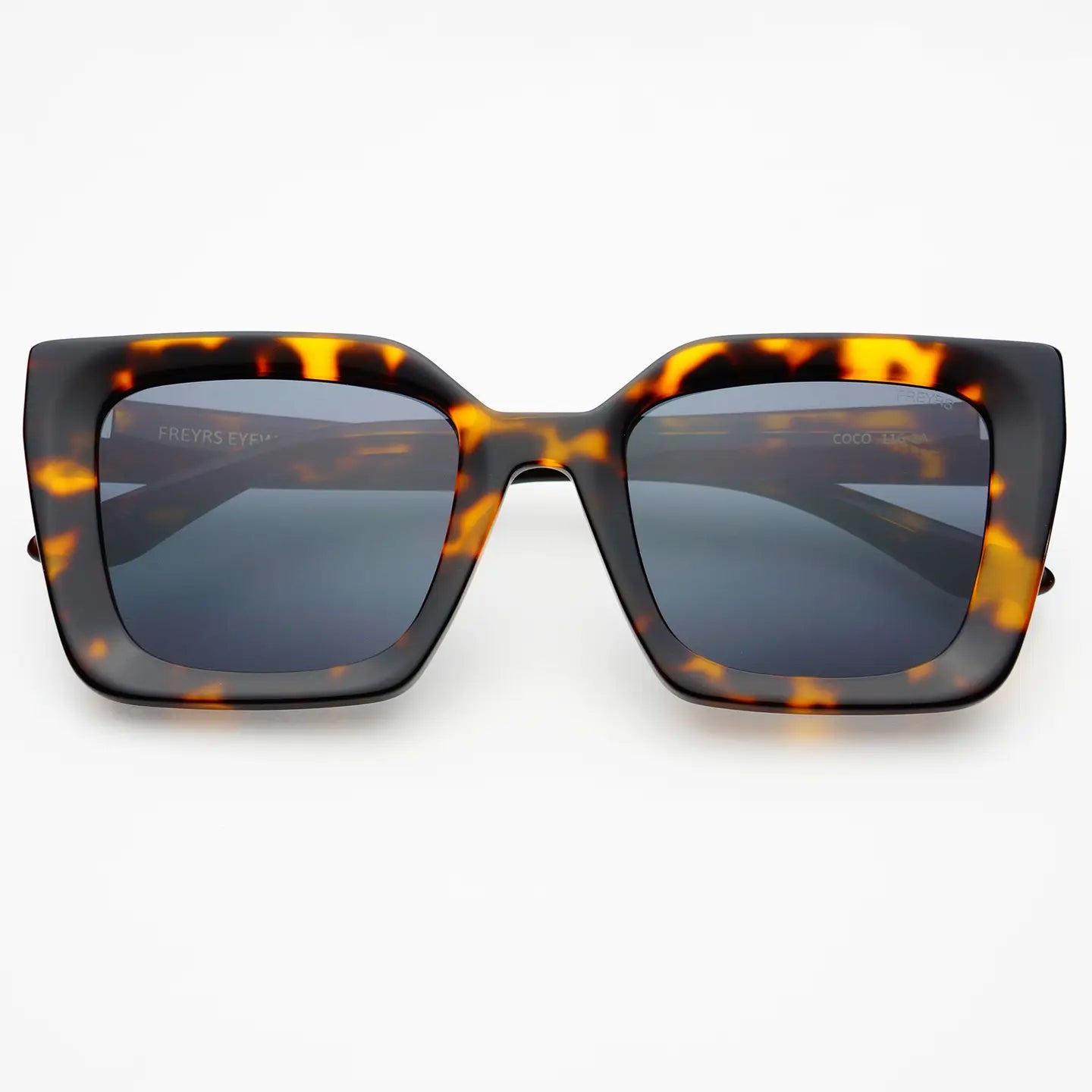 Freyrs | Coco Acetate Womens Square Sunglasses - Tortoise / Gray
