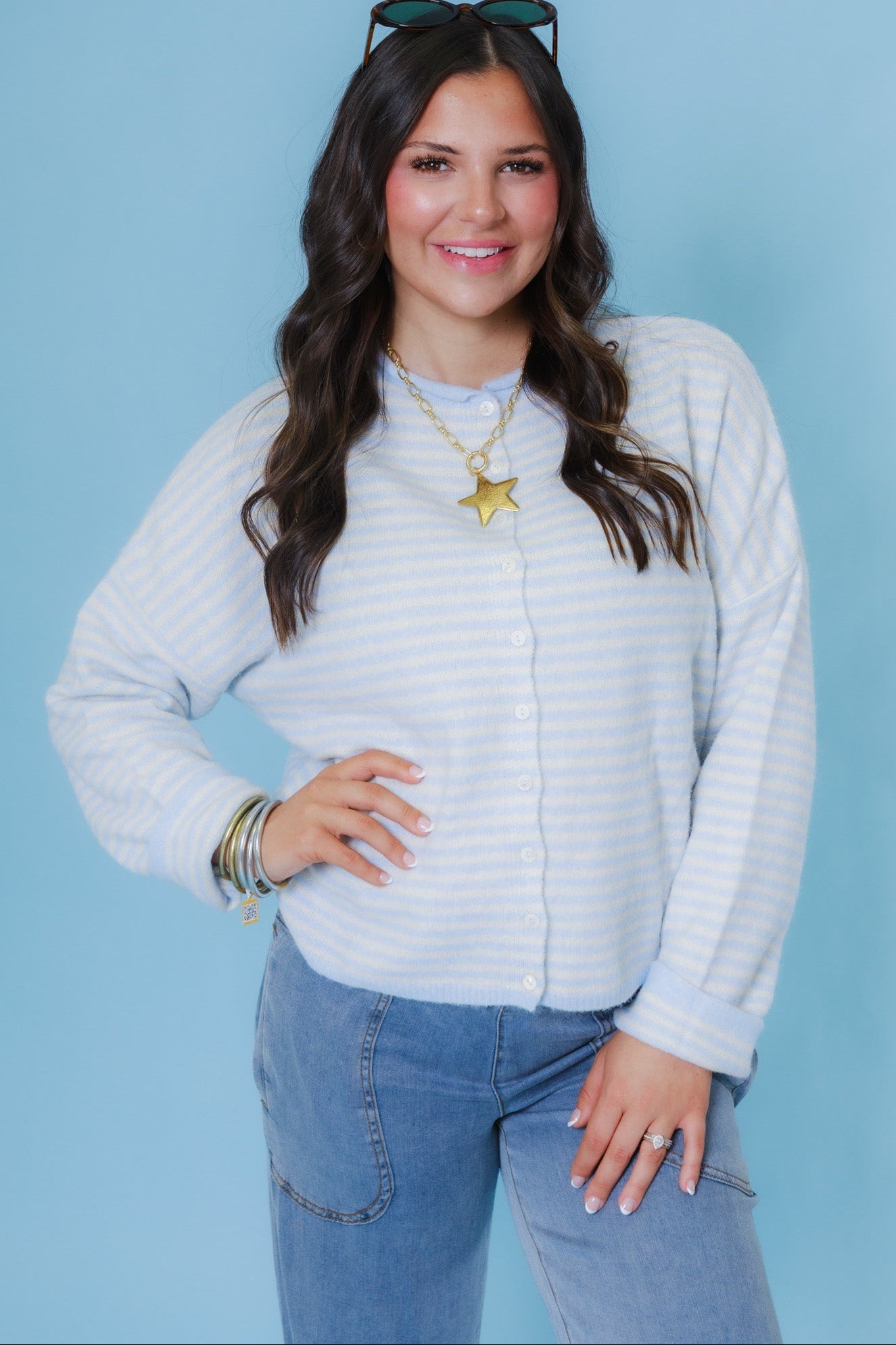 Things Between | Mini Striped Piper Cardigan