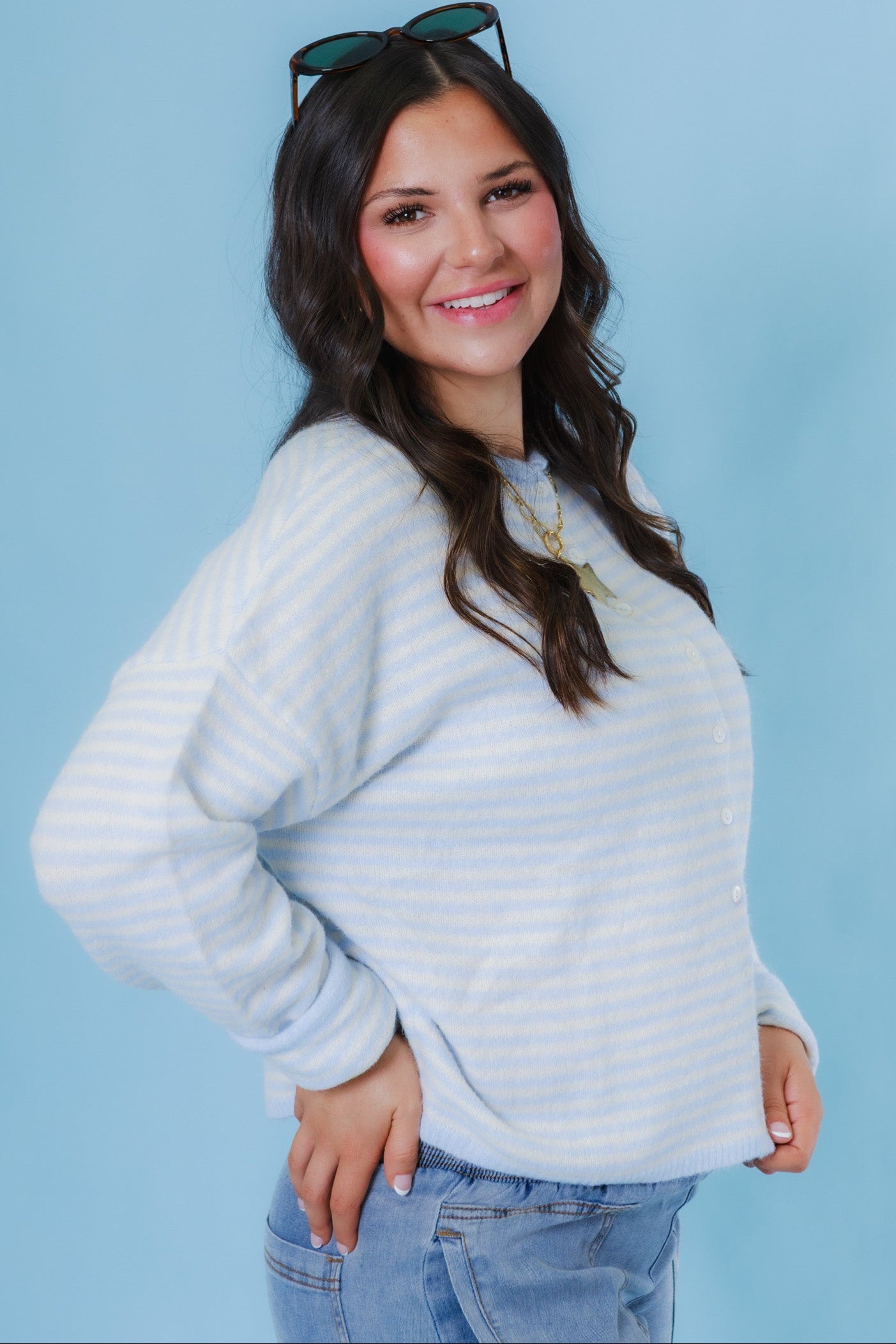 Things Between | Mini Striped Piper Cardigan