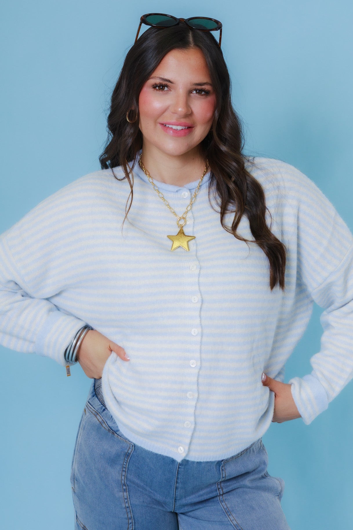 Things Between | Mini Striped Piper Cardigan