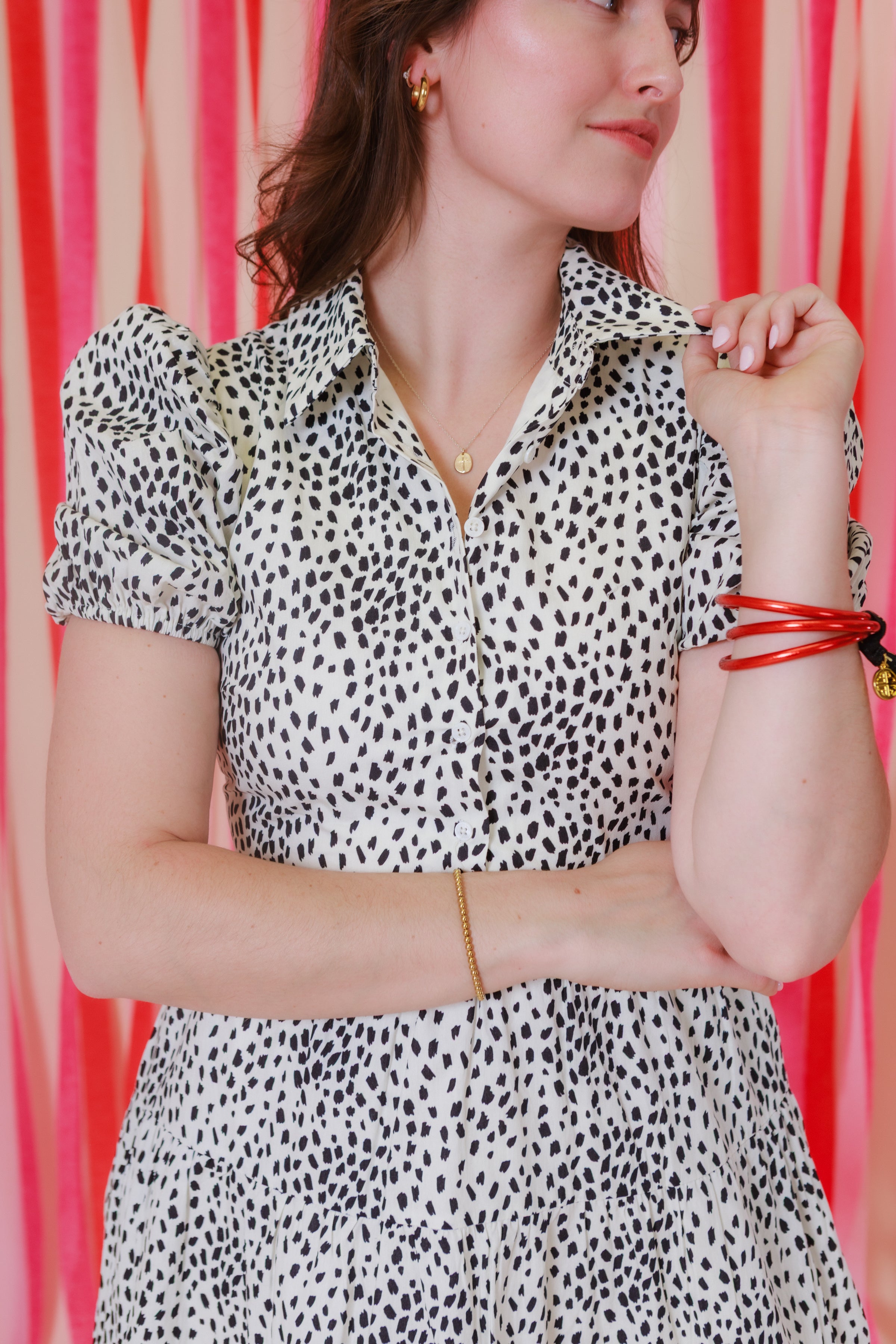 English Factory | Print Button Up Maxi Dress