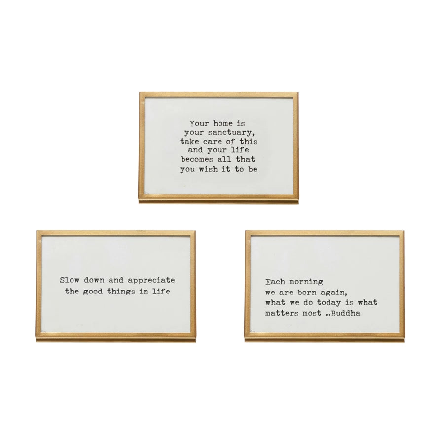 Frame with Easel and Saying - 3 Styles
