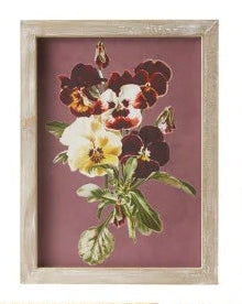 Creative Co-Op | Wood Framed Glass Wall Décor