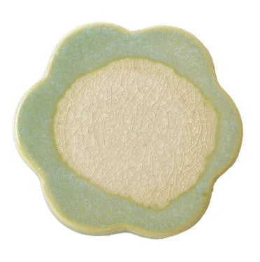 Creative Co-Op | Stoneware Crackle Glaze Flower Shaped Trivet