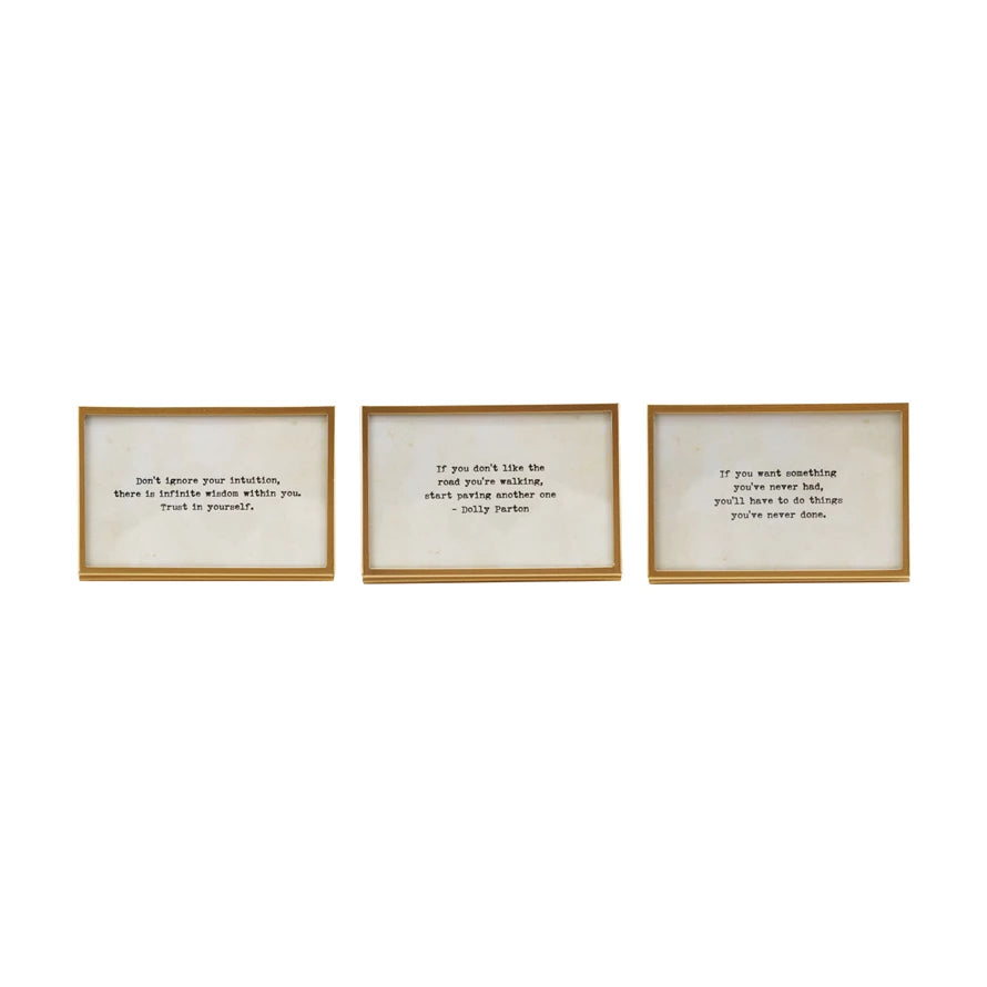 Inspirational Gold Sayings - 3 Styles