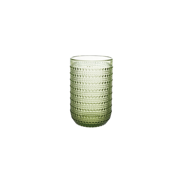 Creative Co-Op | 12 oz. Green Drinking Glass with Raised Dots