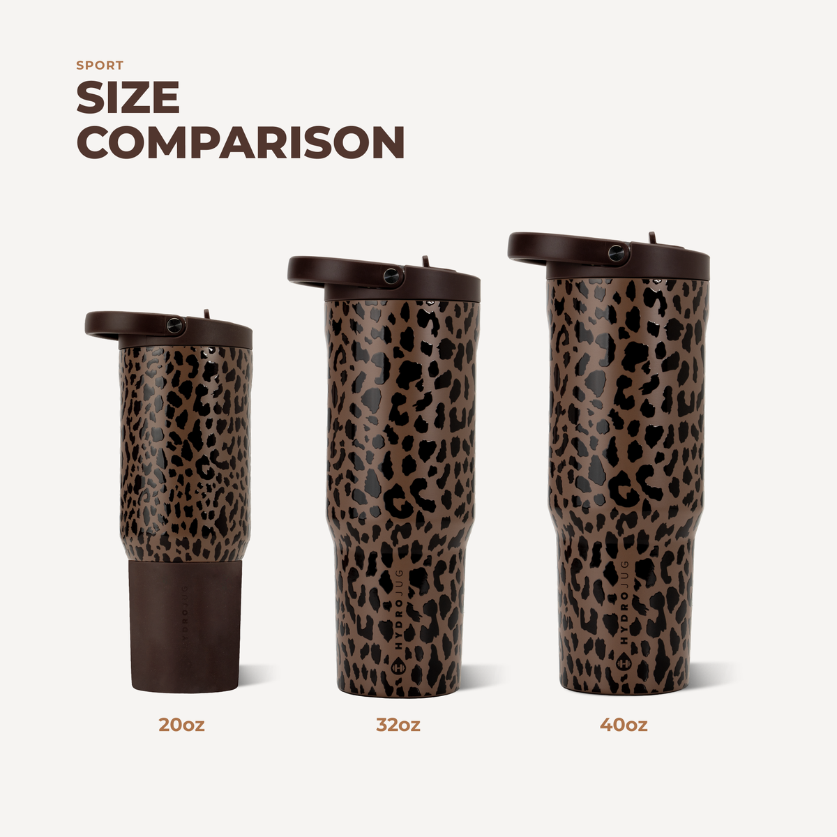 HydroJug | Brown Leopard HydroJug 32 oz Sport Water Bottle
