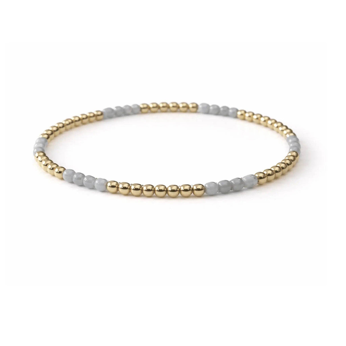 Erin Gray | Refined Light Blue Stone and 14k Gold filled Beaded Bracelet