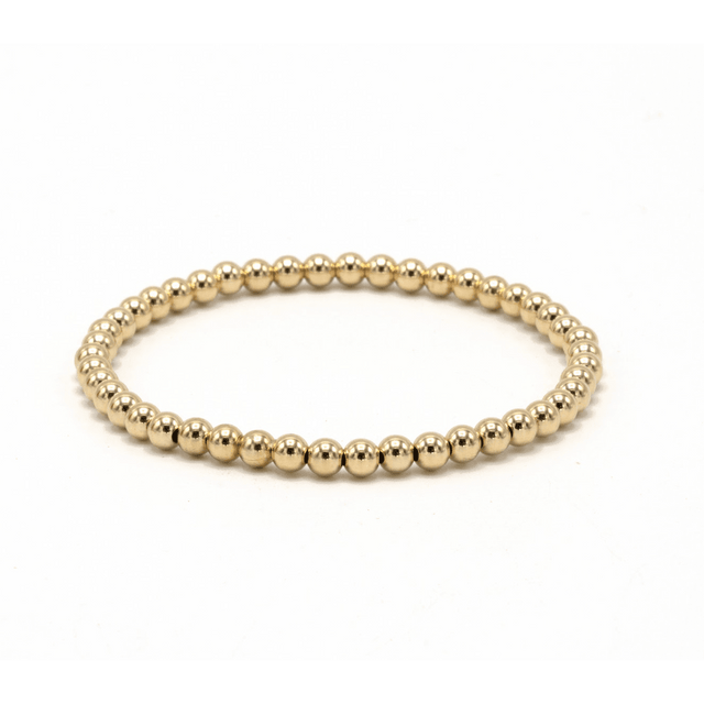 4mm 14k Gold Filled Karma waterproof bracelet: 7"