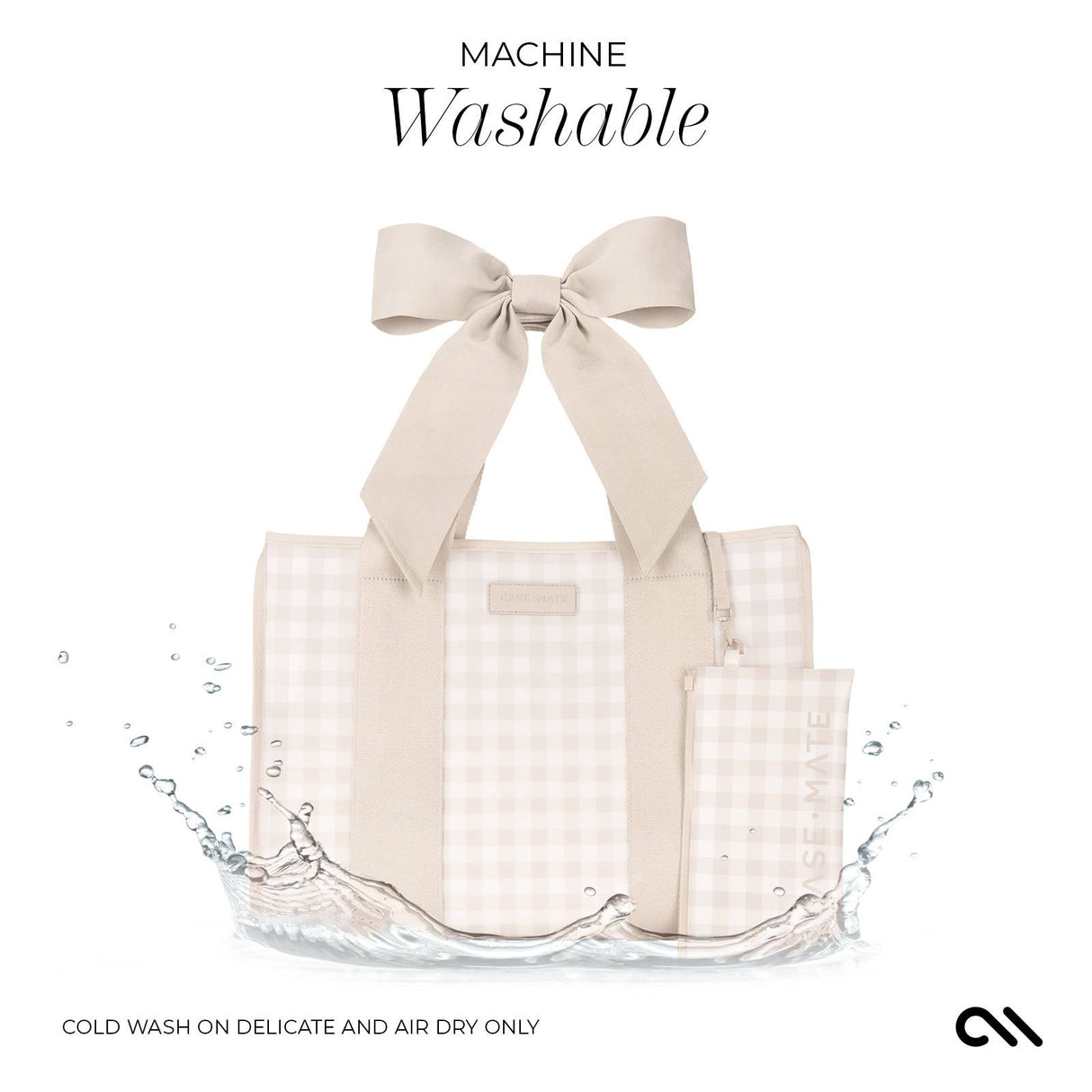 Case-Mate | Latte Gingham Bow Jelly Tote Bag
