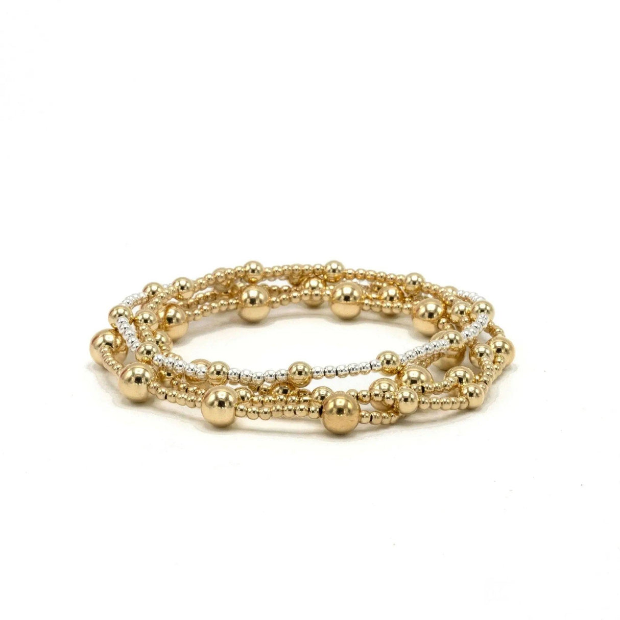 Erin Gray | Malibu 2x4 14k Gold Filled Beaded Bracelet - 2mm