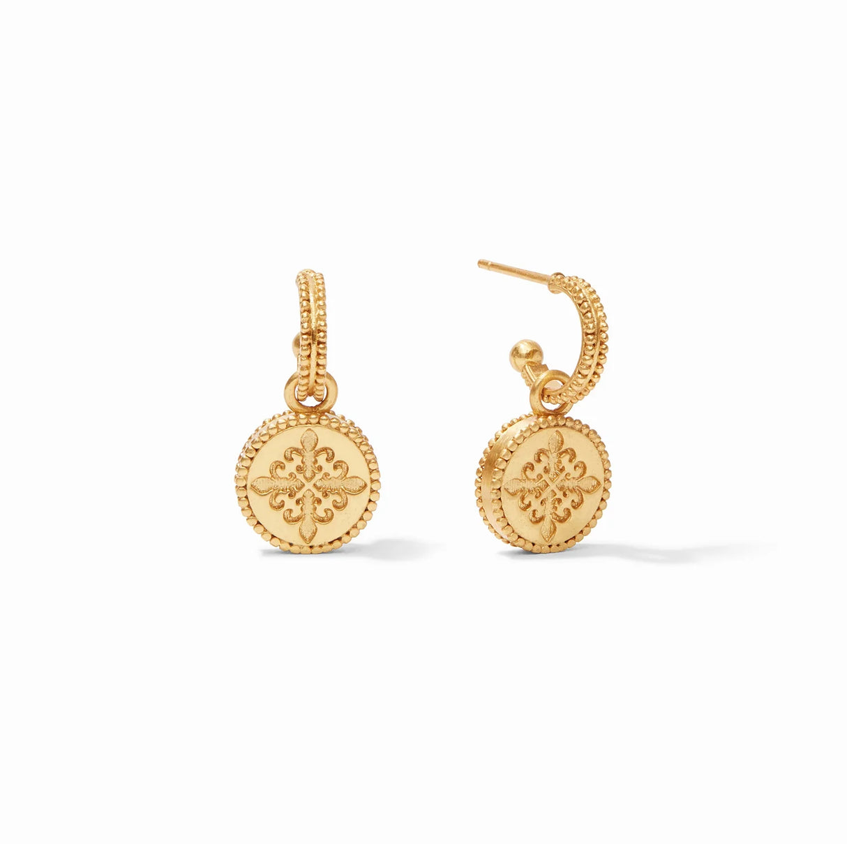 Julie Vos | Fleur-de-Lis Hoop & Charm Earring