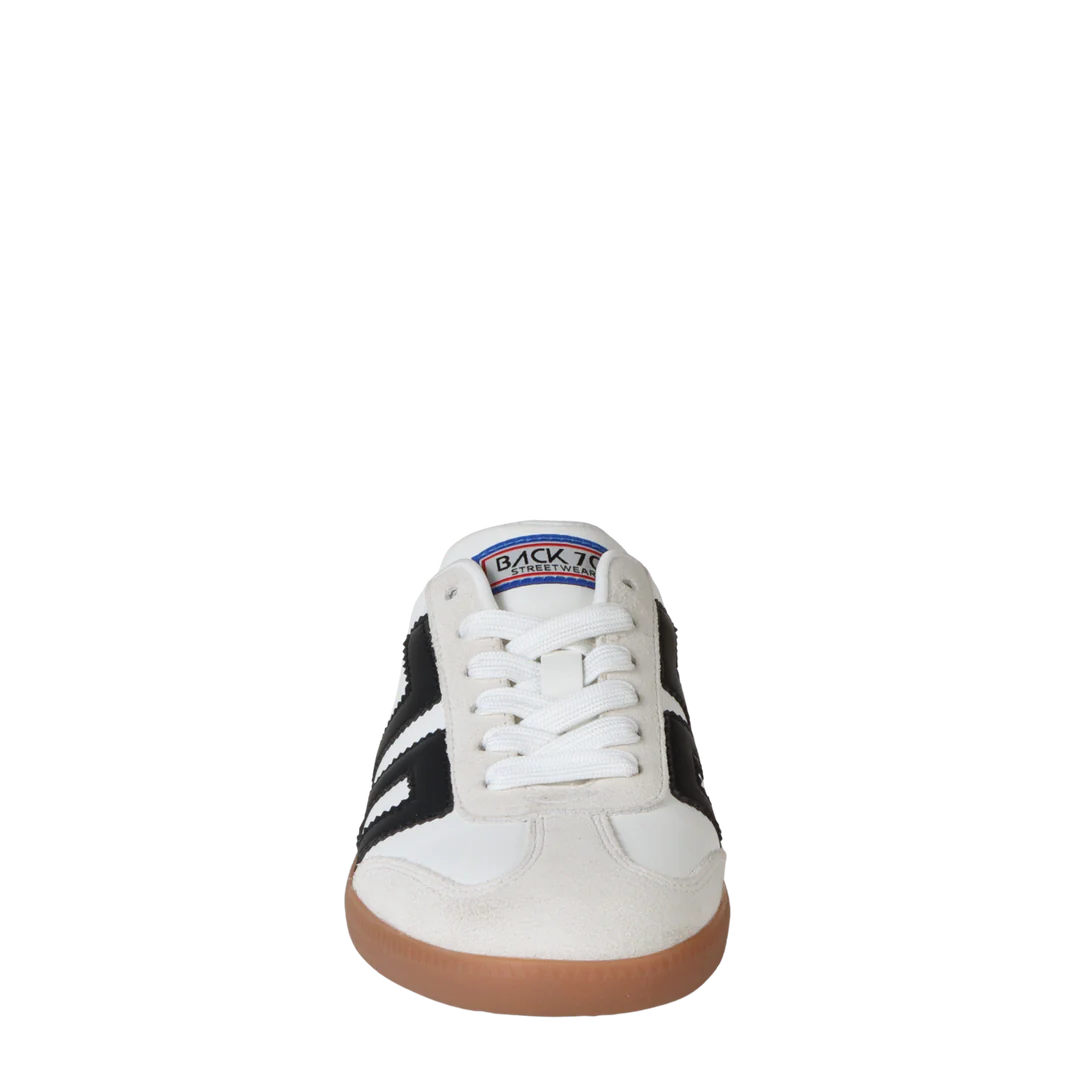 Back 70 | Easter Backless Sneakers in White Black