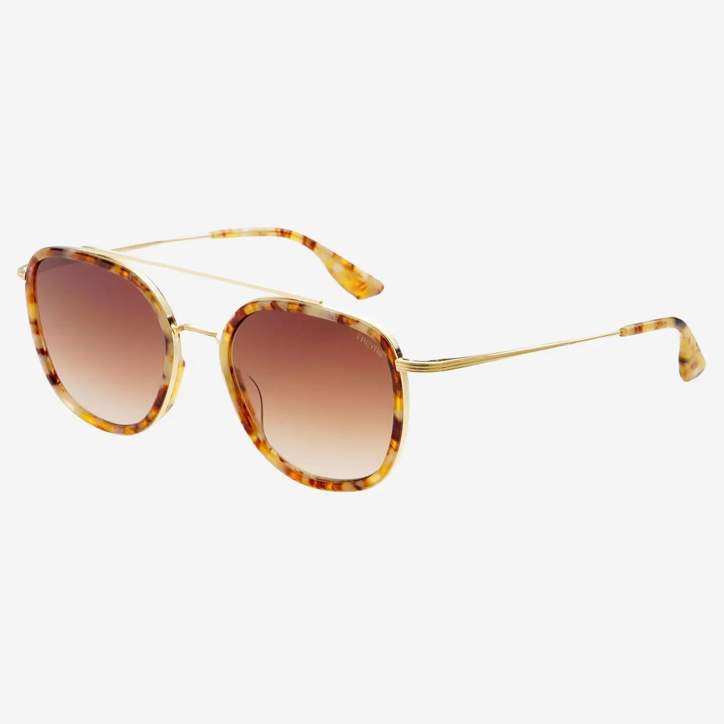 Freyrs | Weston Acetate Round Unisex Sunglasses - Brown Pearl