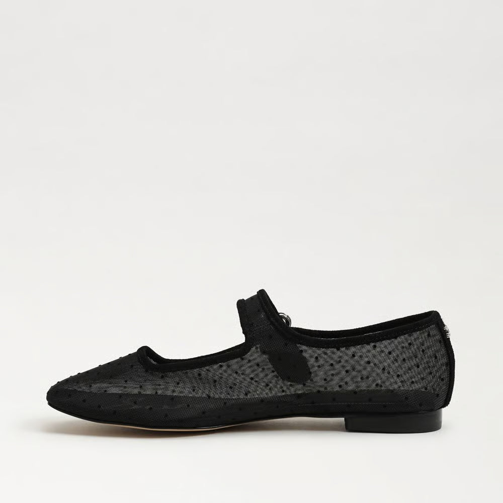 Sam Edelman | Michaela Mesh Mary Jane Flat in Black Dot