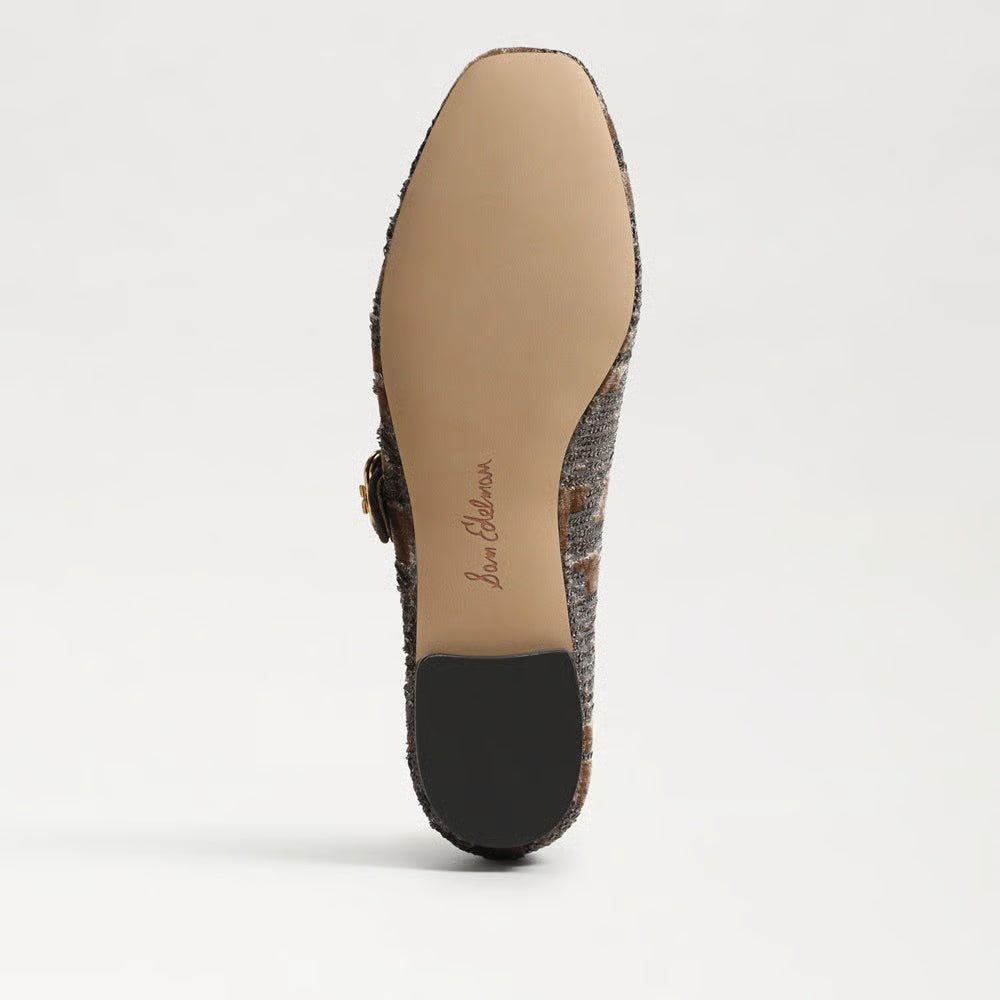 Sam Edelman | Michaela Mary Jane Flat in Mushroom Velvet
