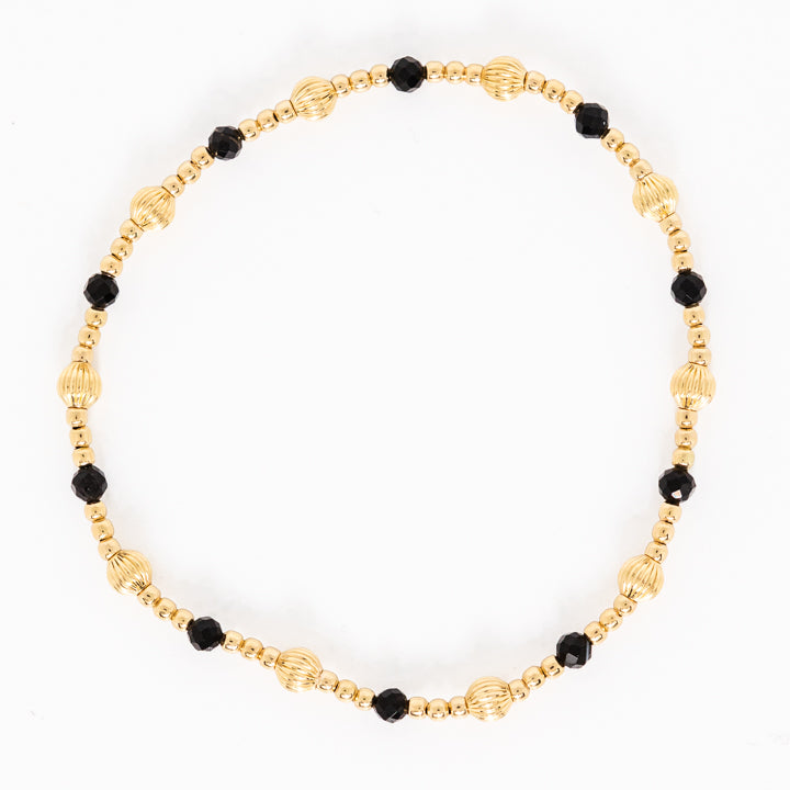 Enewton | Dignity Sincerity Pattern 4mm Bead Bracelet - Faceted Onyx