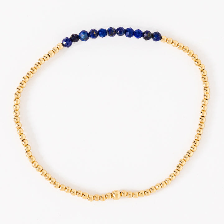 Enewton | Gold Bliss 2mm Bead Bracelet - Lapis