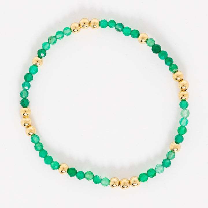 Enewton | Worthy Pattern 3mm Bead Bracelet - Green Onyx