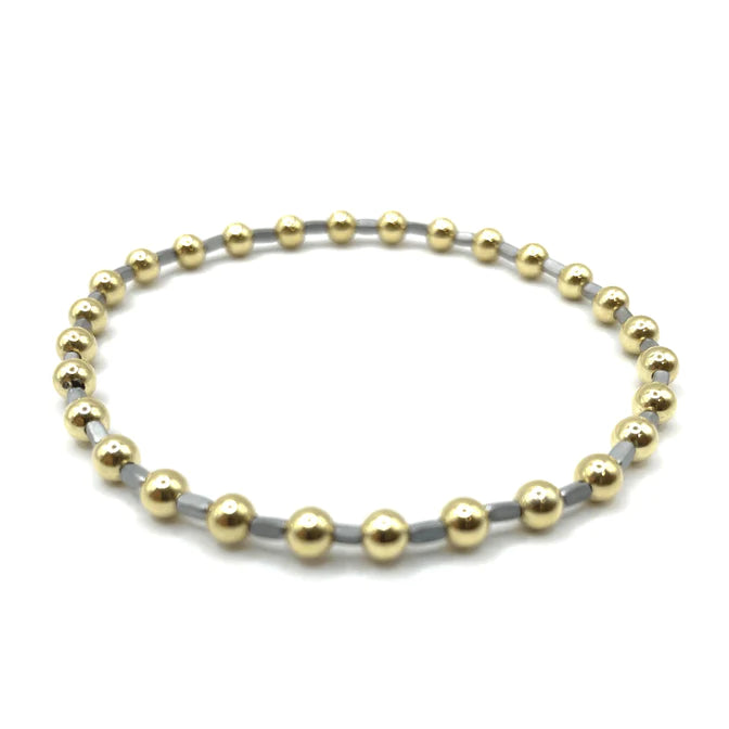 Erin Gray | 4MM Color Crush Harbor Gold Filled Bead Bracelet