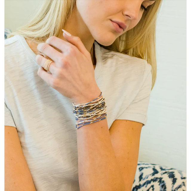 Erin Gray | 2MM Newport Cotton And Gold Filled Bead Bracelet