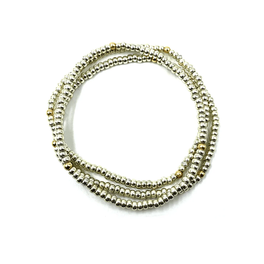 Erin Gray | OG Classic Bracelet Stack in Platinum + Gold Filled