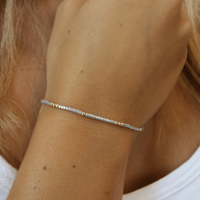 Erin Gray | 2mm Newport Silver + Gold Filled Waterproof Bracelet