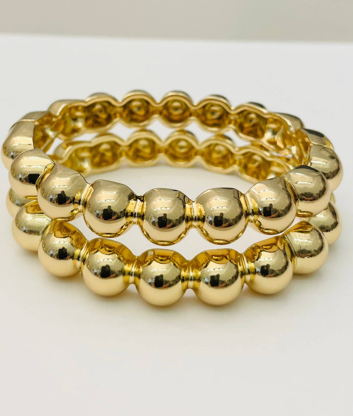 Two Forty Two | CHIC | Bubble Hinged Bracelet - Gold