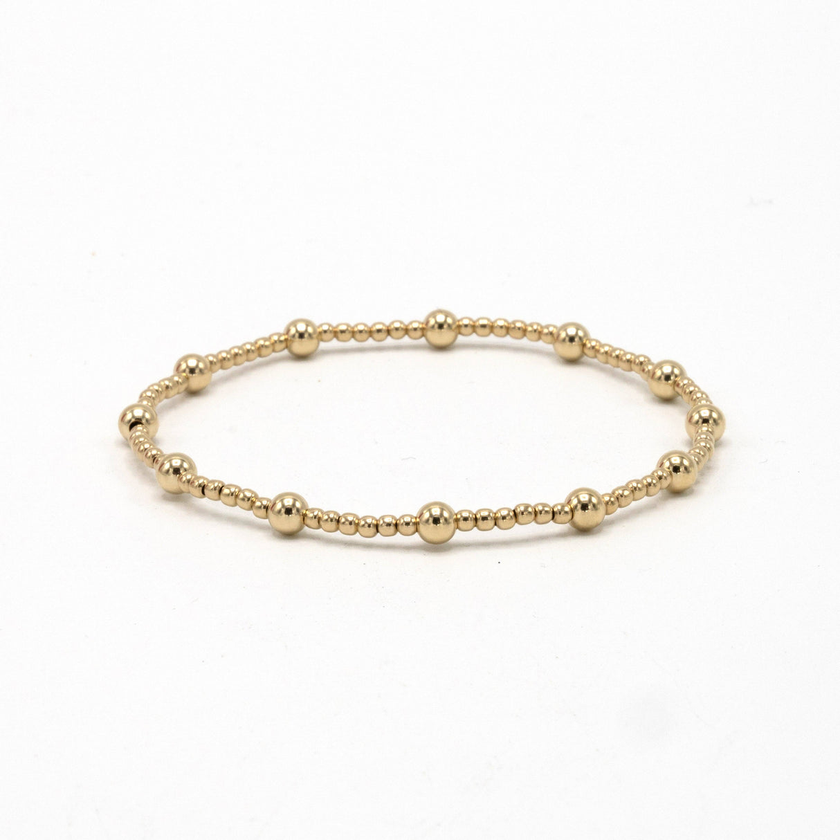 Erin Gray | Malibu 2x4 14k Gold Filled Beaded Bracelet - 2mm