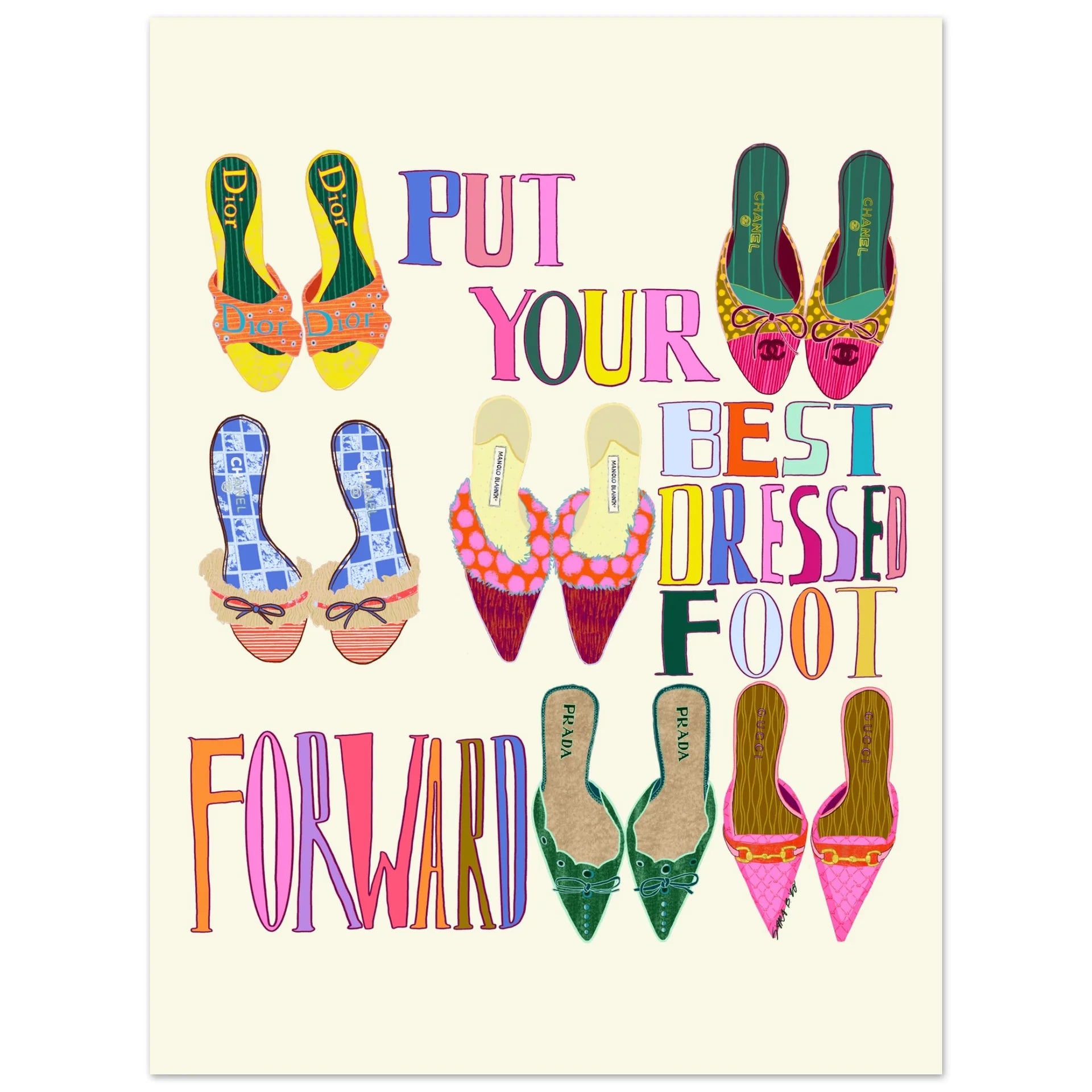 Intuitive Creations 8x10 Poster Prints | Best Dressed Foot Art
