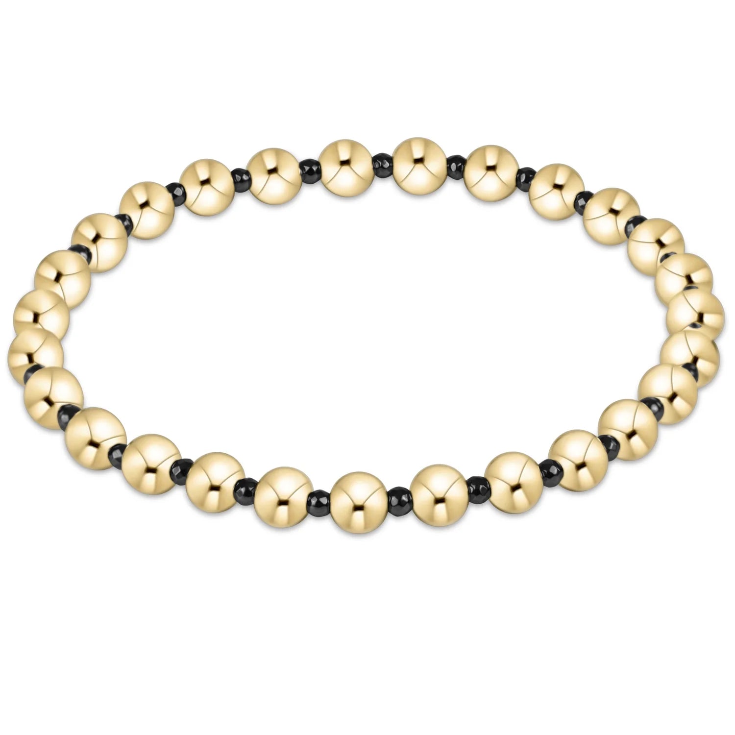 Enewton | Faceted Hematite Grateful Pattern 5mm bead bracelet