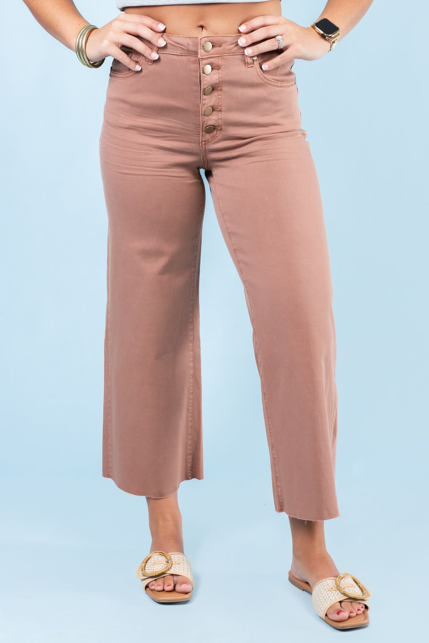 Twill Bell Bottom Pants