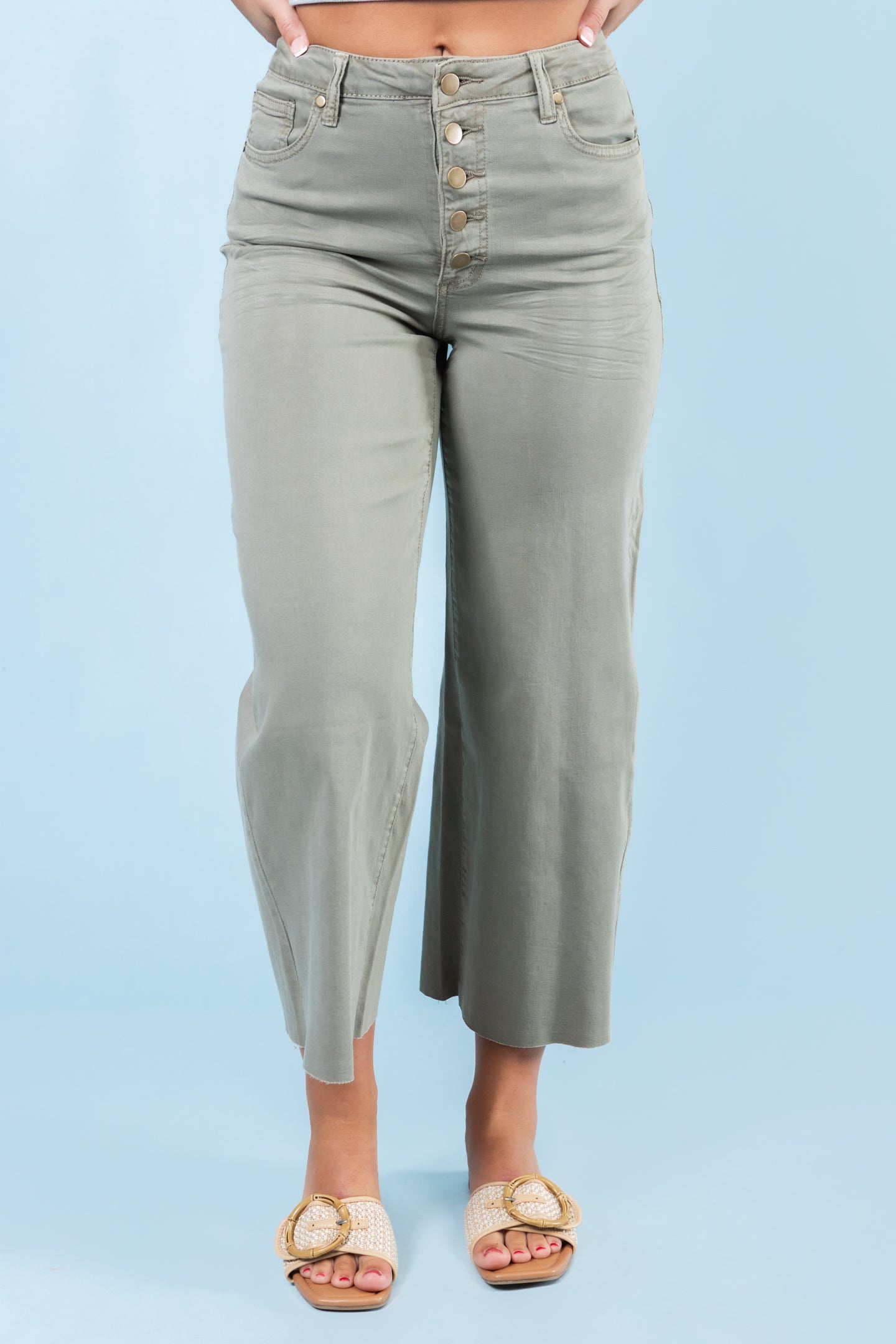 Twill Bell Bottom Pants