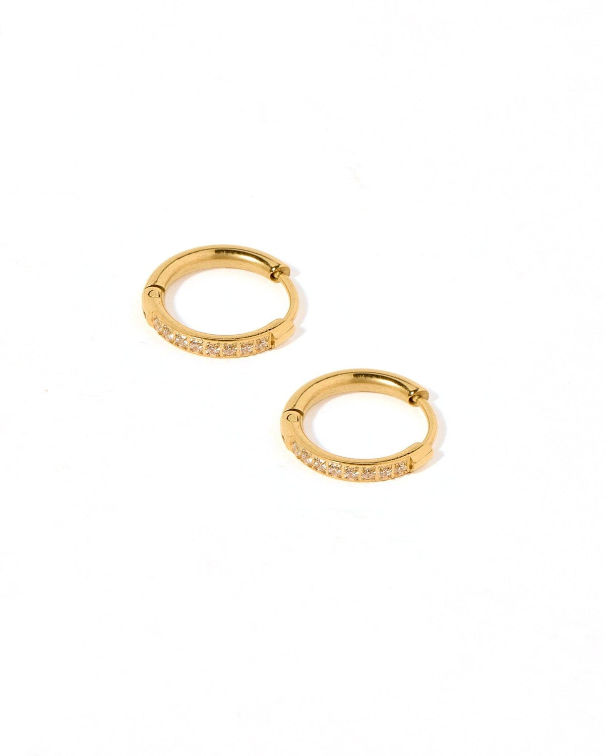 LINNY CO | Huggie Earrings - Scarlett Hoop Gold 12mm CZ