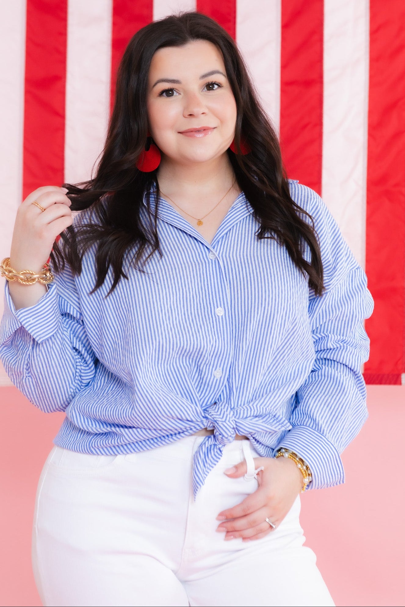 The Salt & Sky Striped Button-Up Shirt