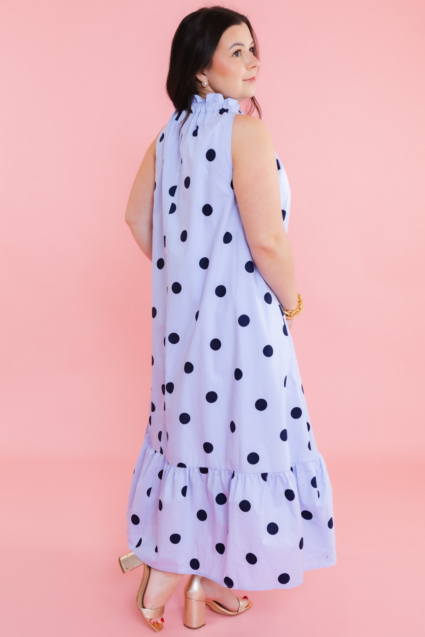 The Effortless Polka Dot Midi Dress