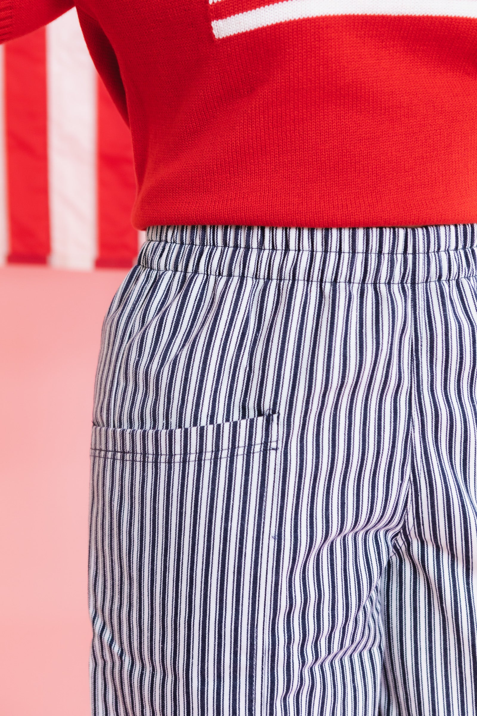 The Easy Stripe Wide Leg Pants