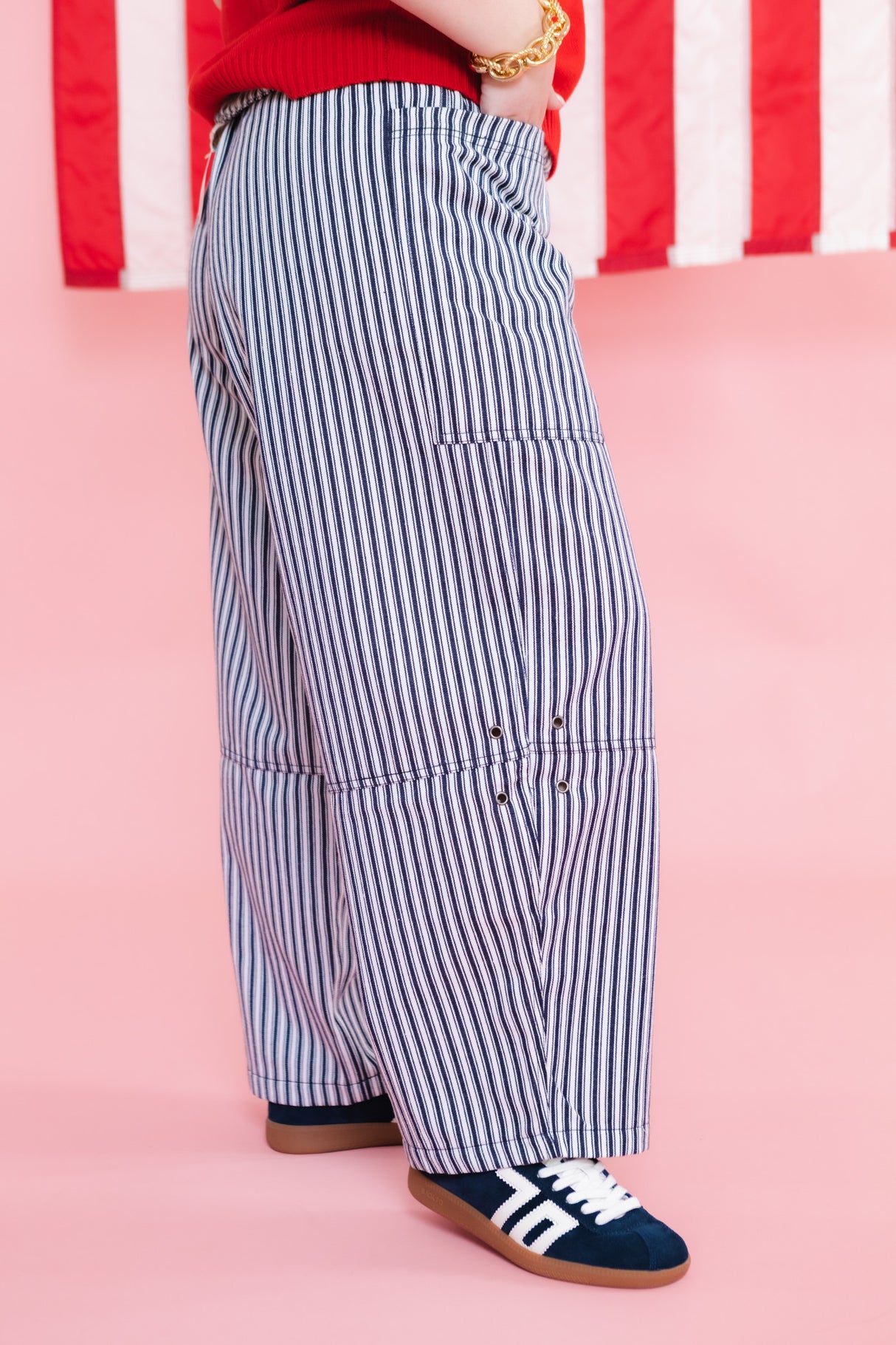 The Easy Stripe Wide Leg Pants
